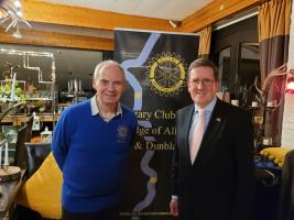 President Craig Mair with Lord Robertson